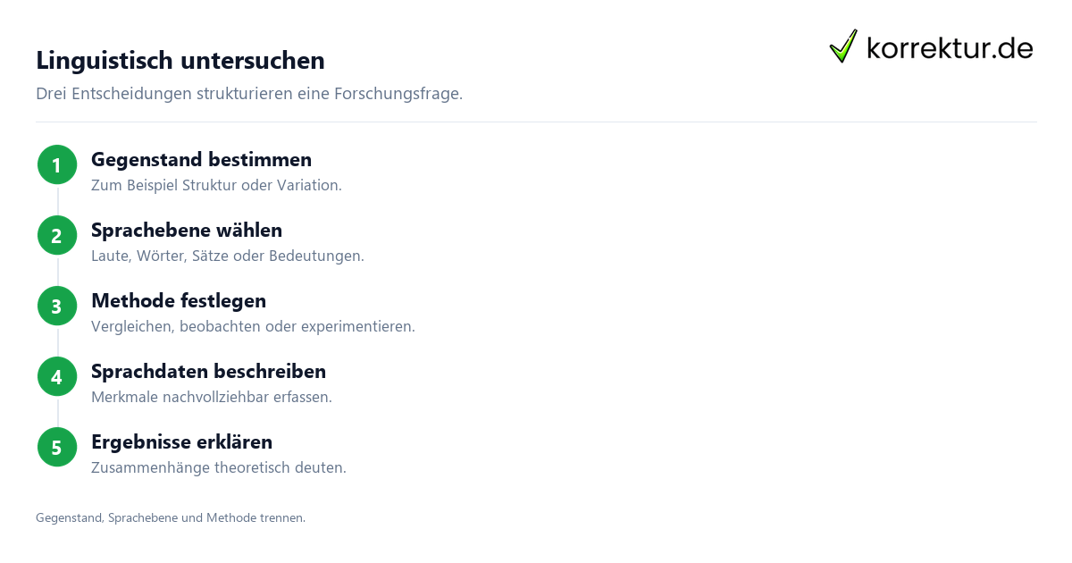 Linguistik verständlich erklärt: Untersuchungen planen