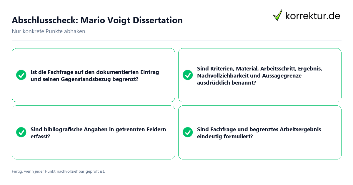 Konkreter Abschlusscheck zu Mario Voigt Dissertation