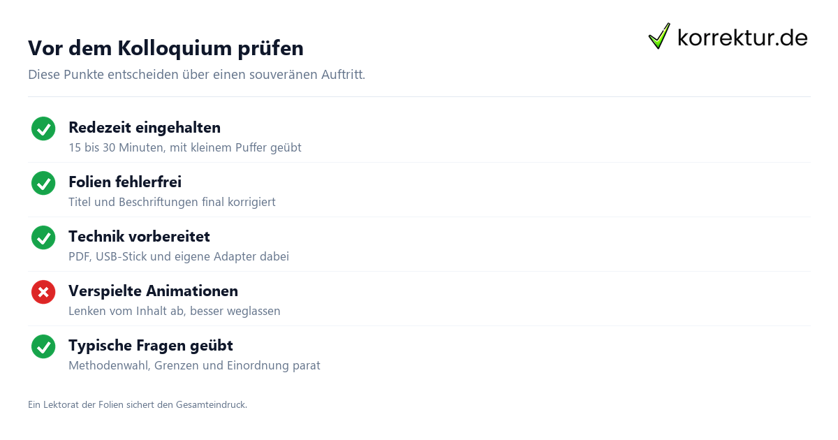 Masterarbeit Präsentation: Checkliste für Vortrag und Verteidigung