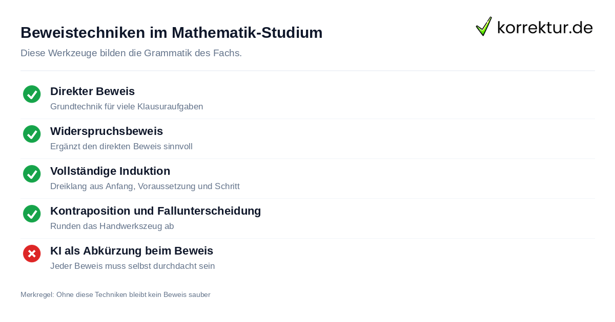 Beweistechniken im Mathematik-Studium Mathematik studieren: Beweistechniken für Analysis, Algebra und Stochastik