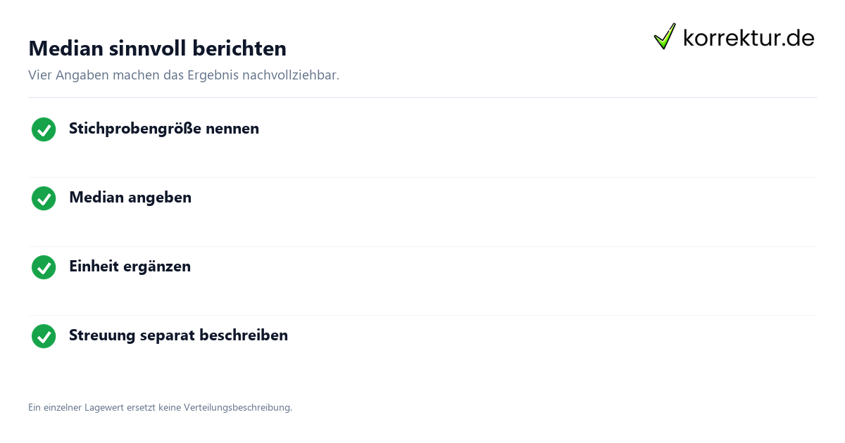 Median richtig auswerten