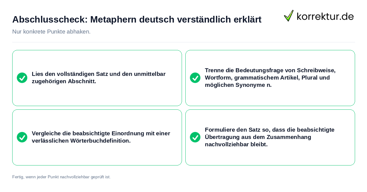 Konkreter Abschlusscheck zu Metaphern deutsch verständlich erklärt