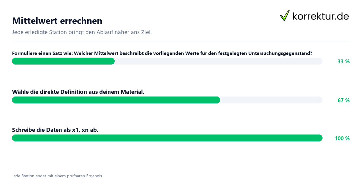 Mittelwert errechnen Konkrete Schritte zu Mittelwert errechnen
