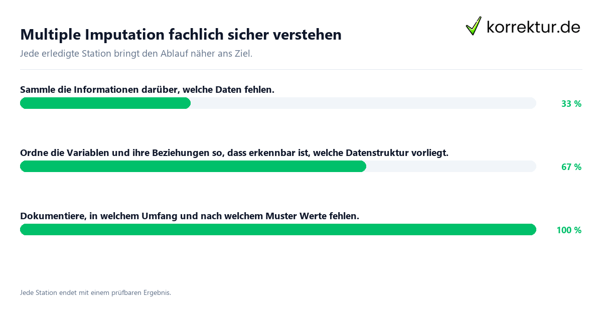 Konkrete Schritte zu Multiple Imputation fachlich sicher verstehen