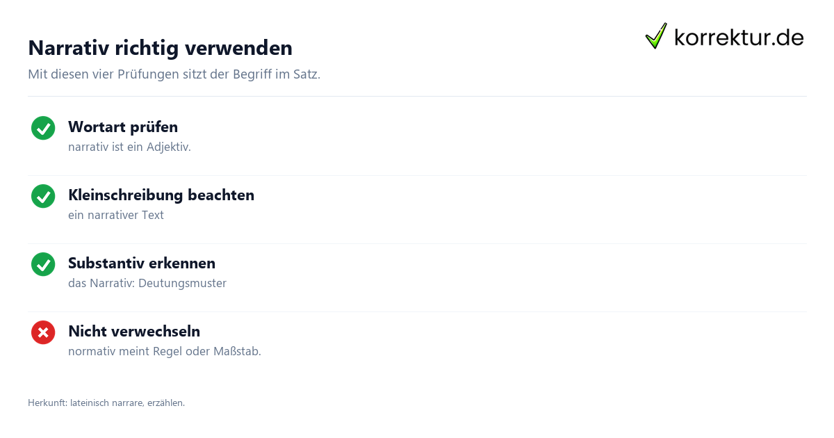 Narrativ richtig verwenden narrativ Bedeutung richtig verwenden: Wortart und Schreibweise