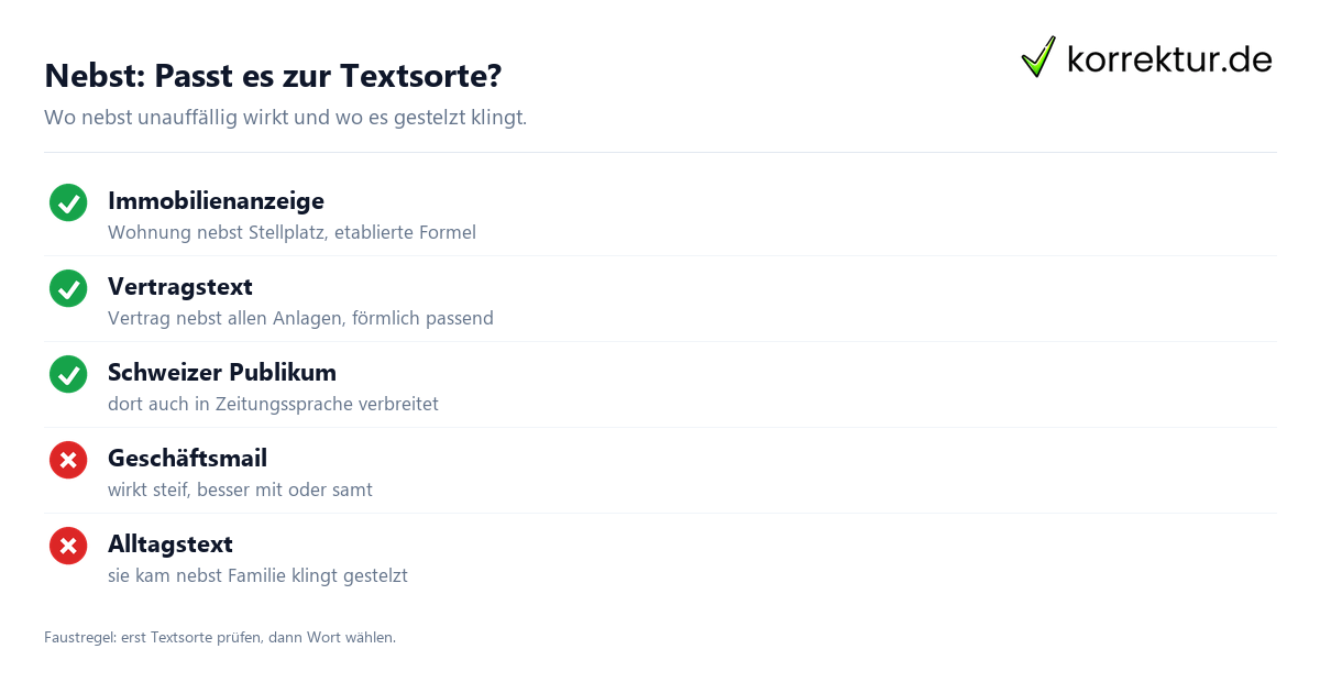 Nebst Bedeutung Nebst Bedeutung