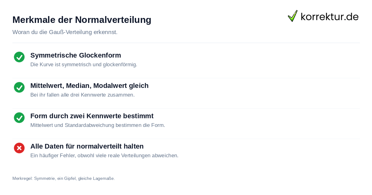 Merkmale der Normalverteilung Normalverteilung verstehen: Merkmale der Glockenkurve