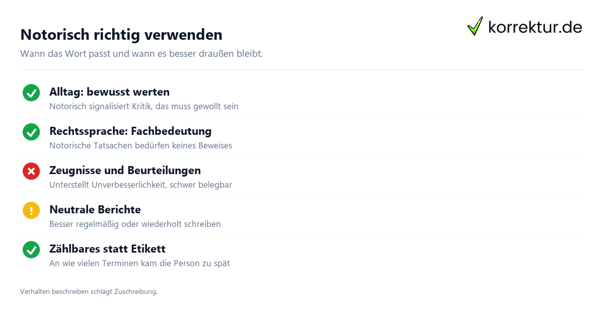 Notorisch Bedeutung Notorisch Bedeutung