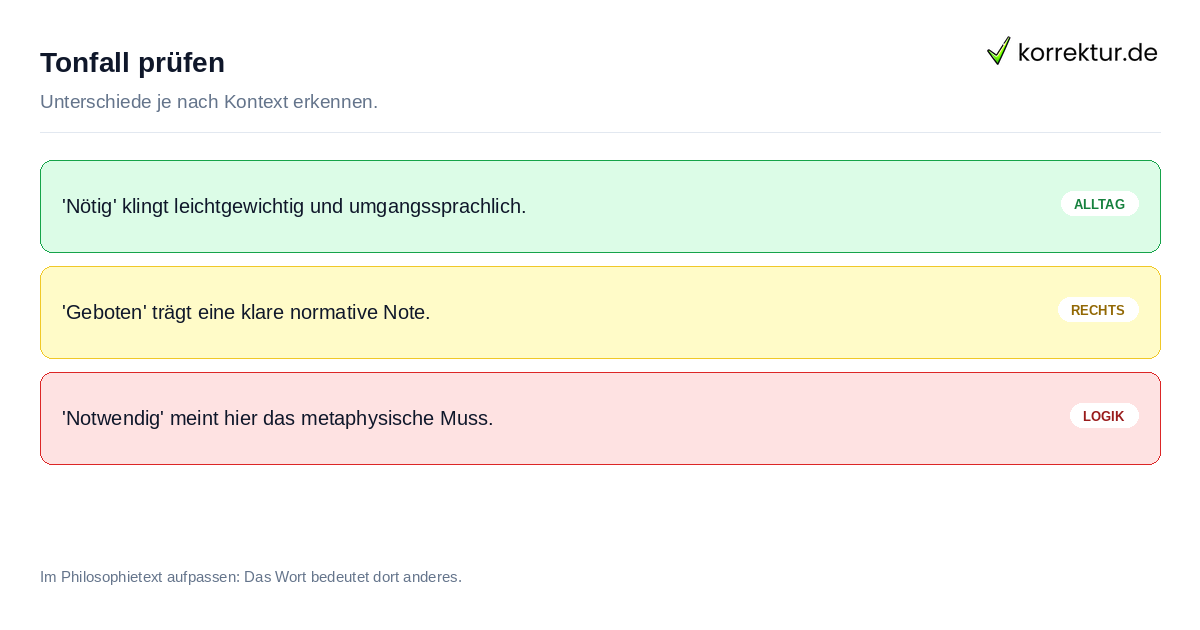 Tonfall prüfen Passagen Analyse Notwendig Synonym Nuancen