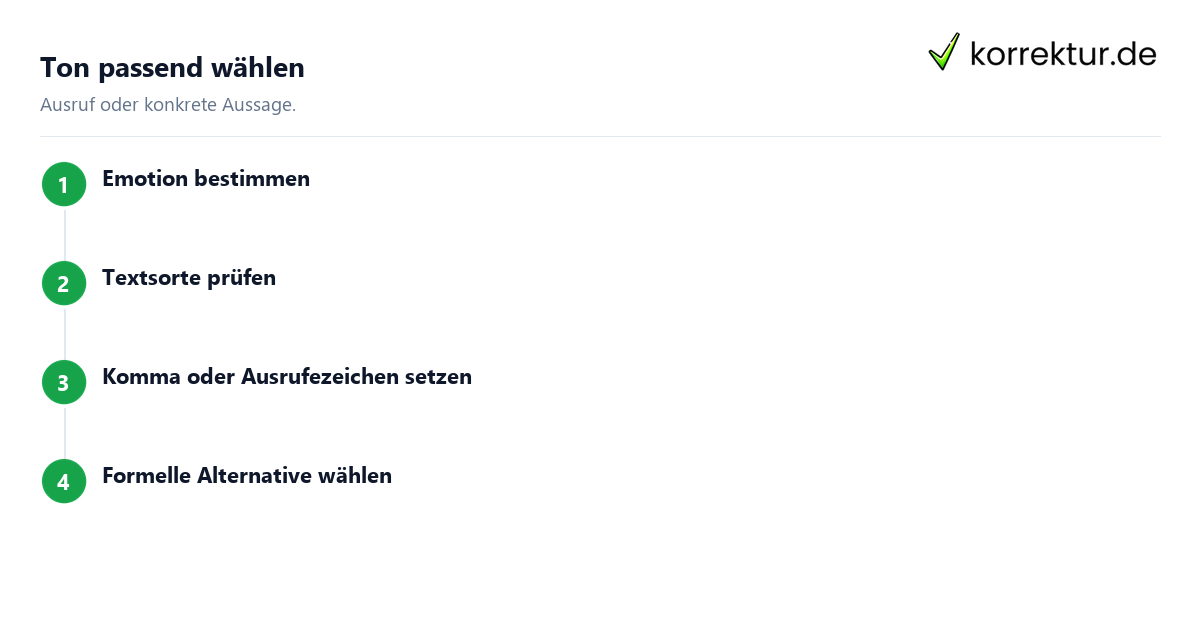 Ton passend wählen Oh Mann Schreibweise