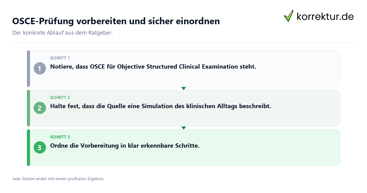 OSCE-Prüfung vorbereiten und sicher einordnen Konkrete Schritte zu OSCE-Prüfung vorbereiten und sicher einordnen