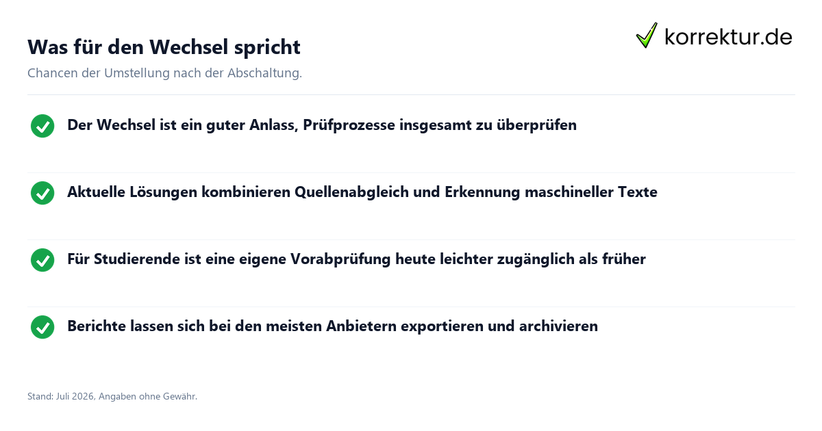 Was für den Wechsel spricht Ouriginal wird eingestellt: was jetzt an die Stelle tritt: Stärken im Überblick