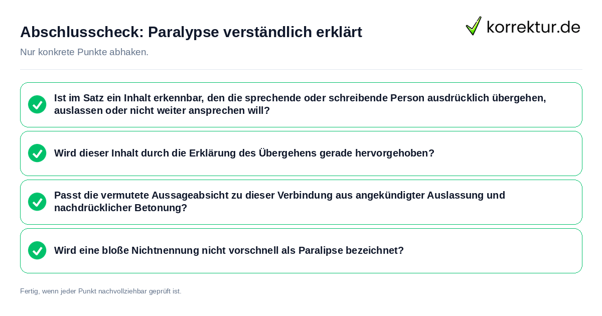 Konkreter Abschlusscheck zu Paralypse verständlich erklärt