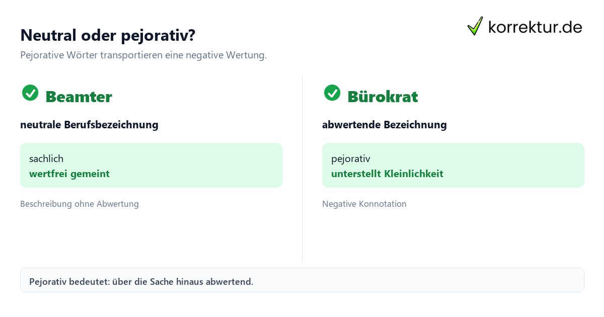 pejorativ Bedeutung pejorativ Bedeutung: Überblick