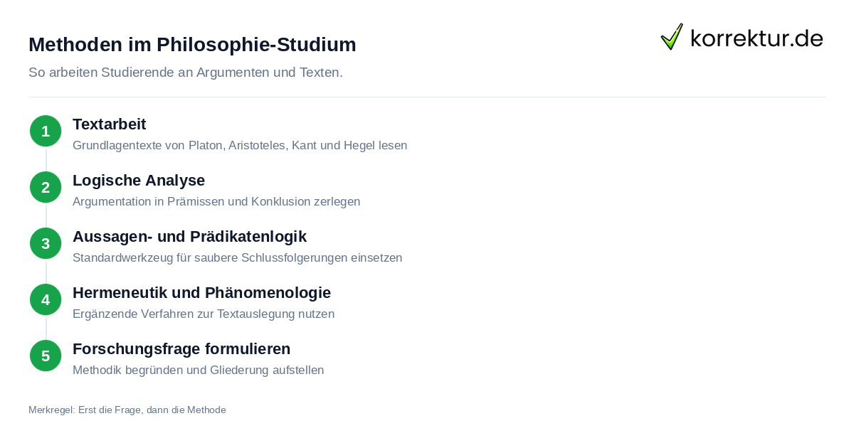Methoden im Philosophie-Studium Philosophie studieren: Methoden von Logik bis Hermeneutik