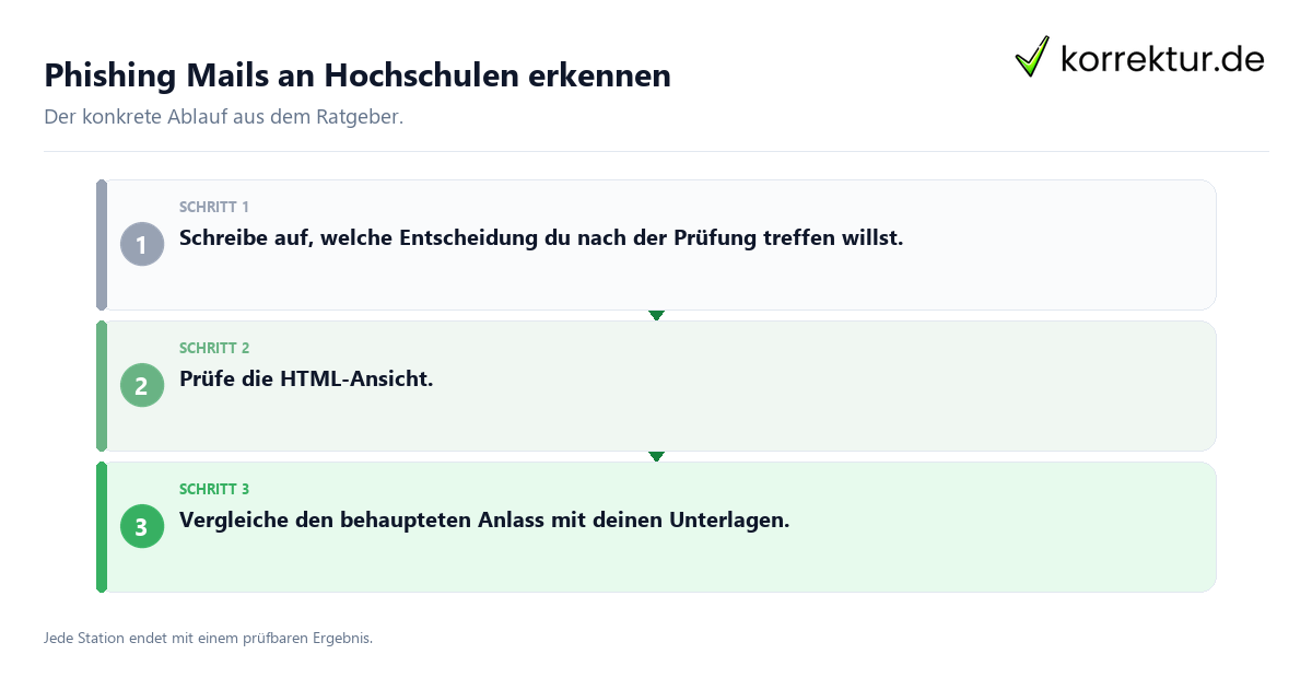 Phishing Mails an Hochschulen erkennen Konkrete Schritte zu Phishing Mails an Hochschulen erkennen