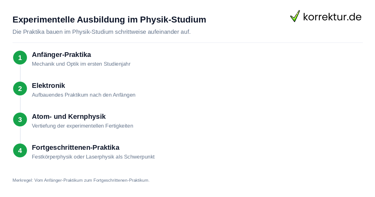 Physik studieren: Praktika vom Anfänger- bis zum Fortgeschrittenenlevel