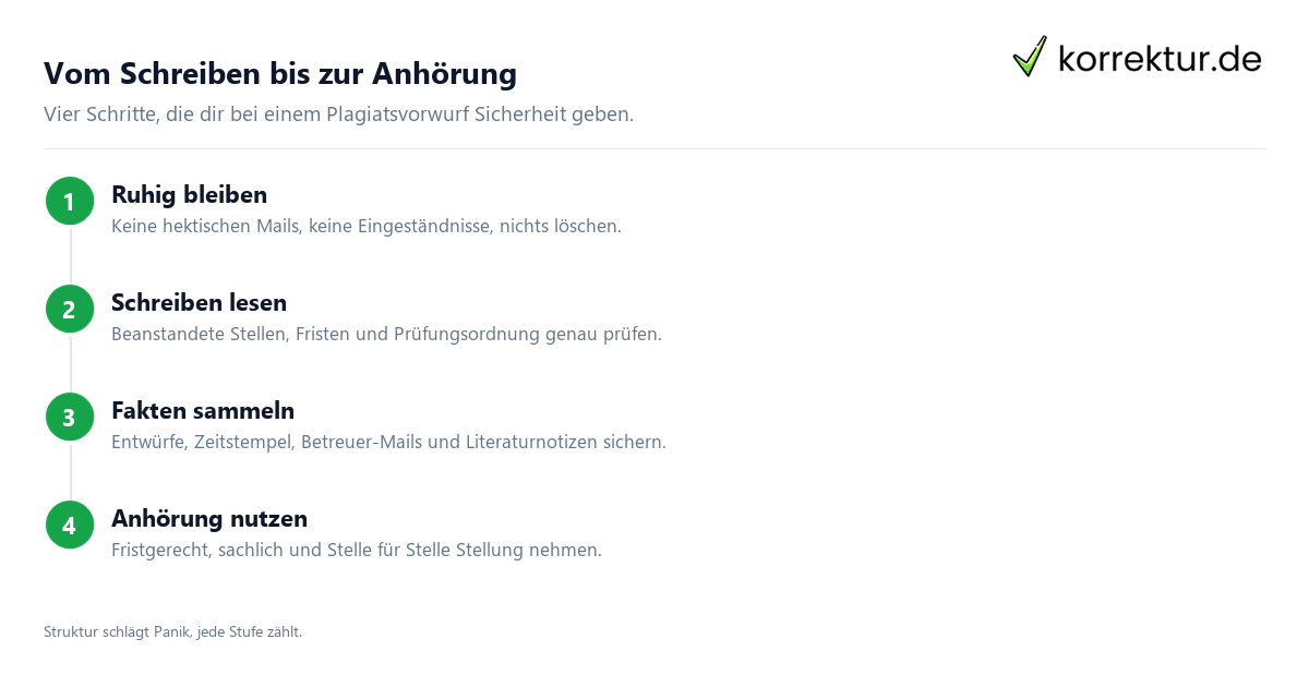 Plagiatsvorwurf was tun: die ersten Schritte nach dem Schreiben vom Prüfungsamt