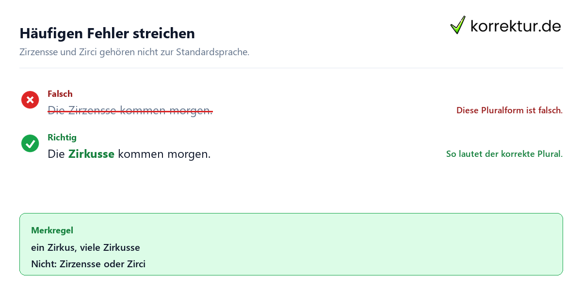 Plural von Zirkus