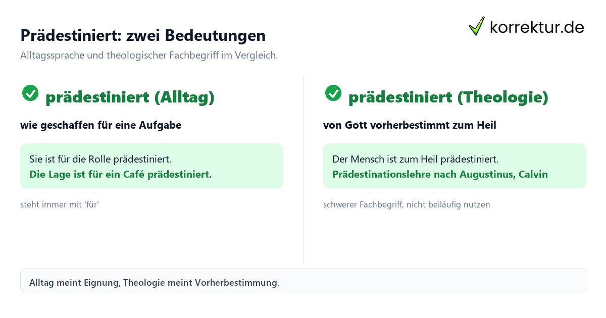 Prädestiniert Bedeutung Prädestiniert Bedeutung