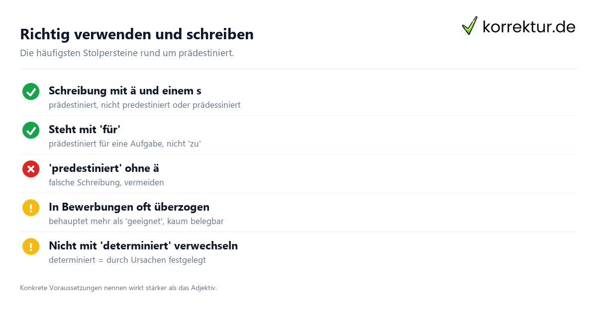 Prädestiniert Bedeutung Prädestiniert Bedeutung