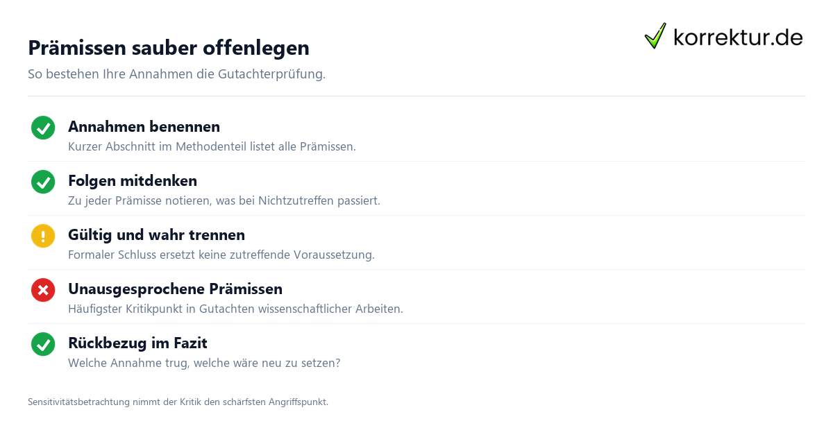 Prämisse Bedeutung Prämisse Bedeutung