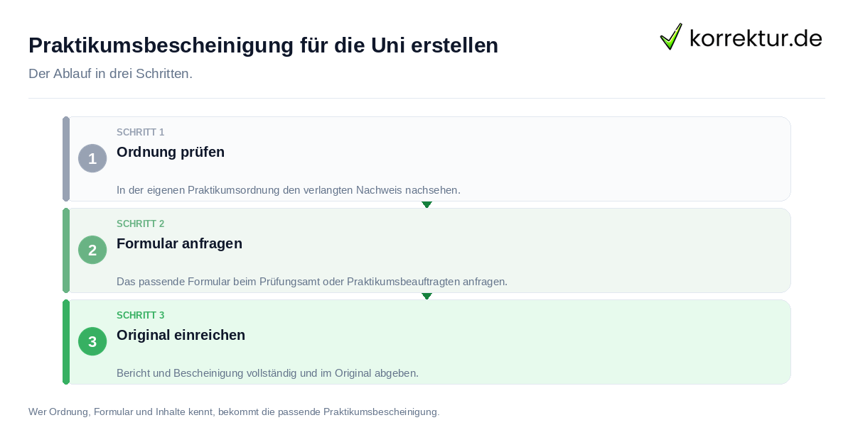 Praktikumsbescheinigung für die Uni erstellen: der Ablauf in drei Schritten