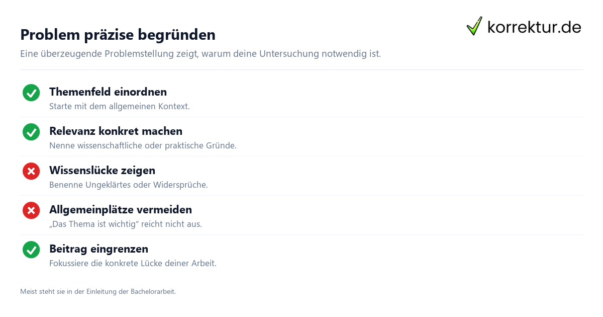 Problemstellung Bachelorarbeit Problemstellung Bachelorarbeit: Überblick