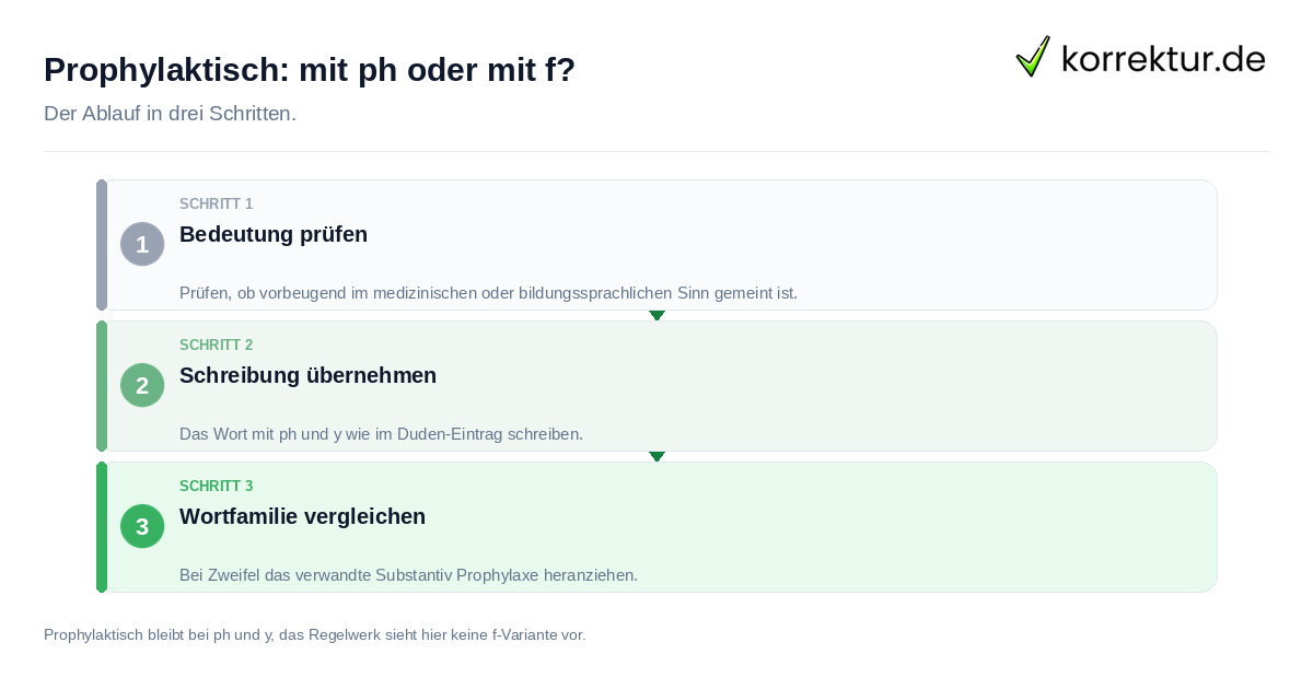 Prophylaktisch: mit ph oder mit f?: der Ablauf in drei Schritten