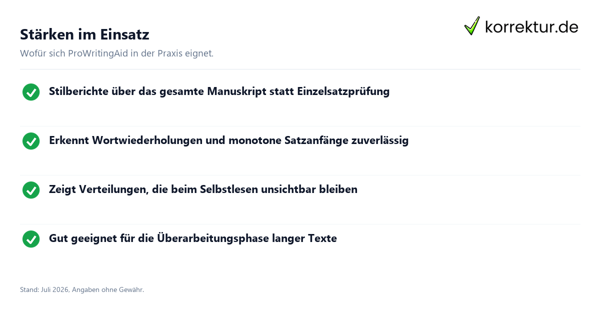 ProWritingAid im Test für schreibende Autorinnen: Stärken im Überblick