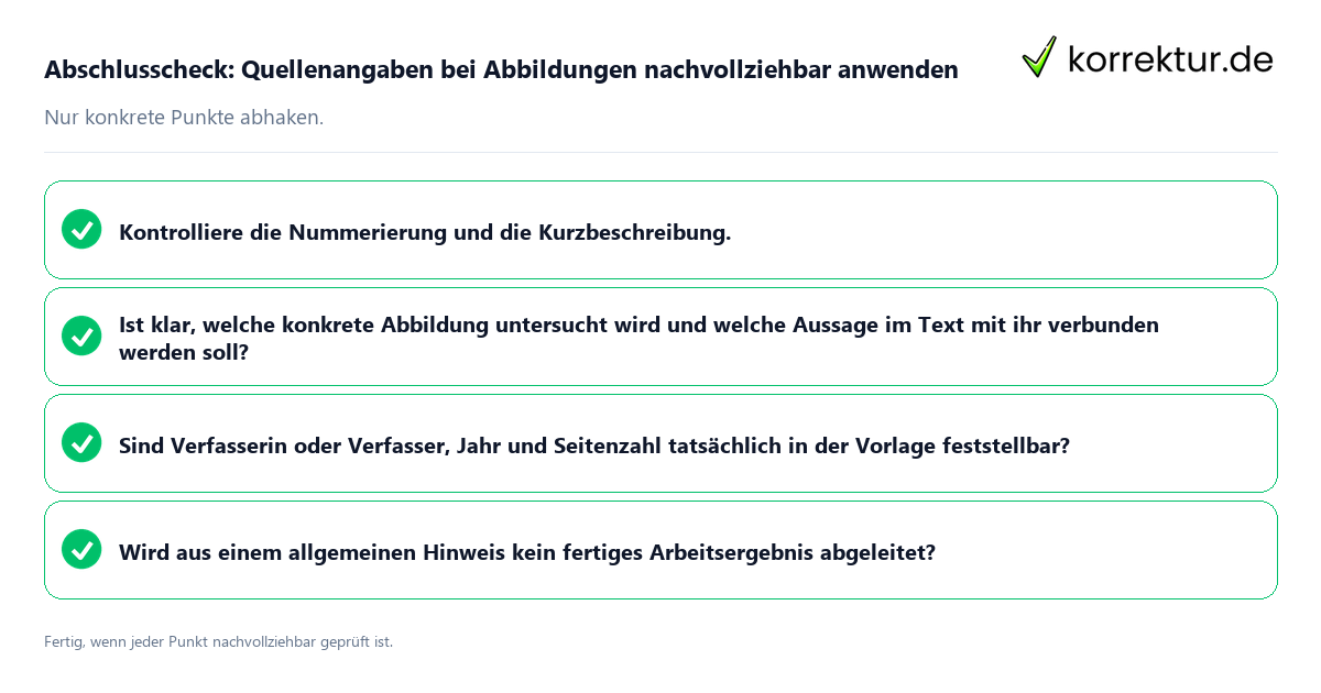Abschlusscheck: Quellenangaben bei Abbildungen nachvollziehbar anwenden Konkreter Abschlusscheck zu Quellenangaben bei Abbildungen nachvollziehbar anwenden