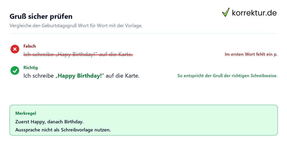 Happy Birthday: So lautet die richtige Schreibweise auf einer Karte