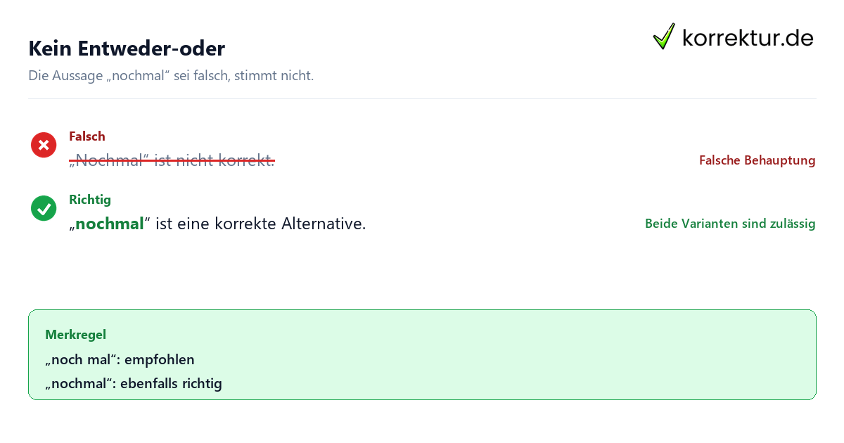 Noch mal oder nochmal: Was ist richtig? Häufiger Rechtschreibfehler