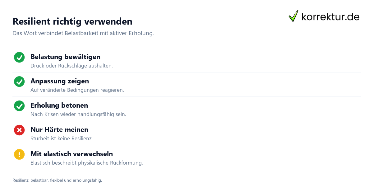 Resilient richtig verwenden Resilient Bedeutung richtig verwenden mit Beispielen