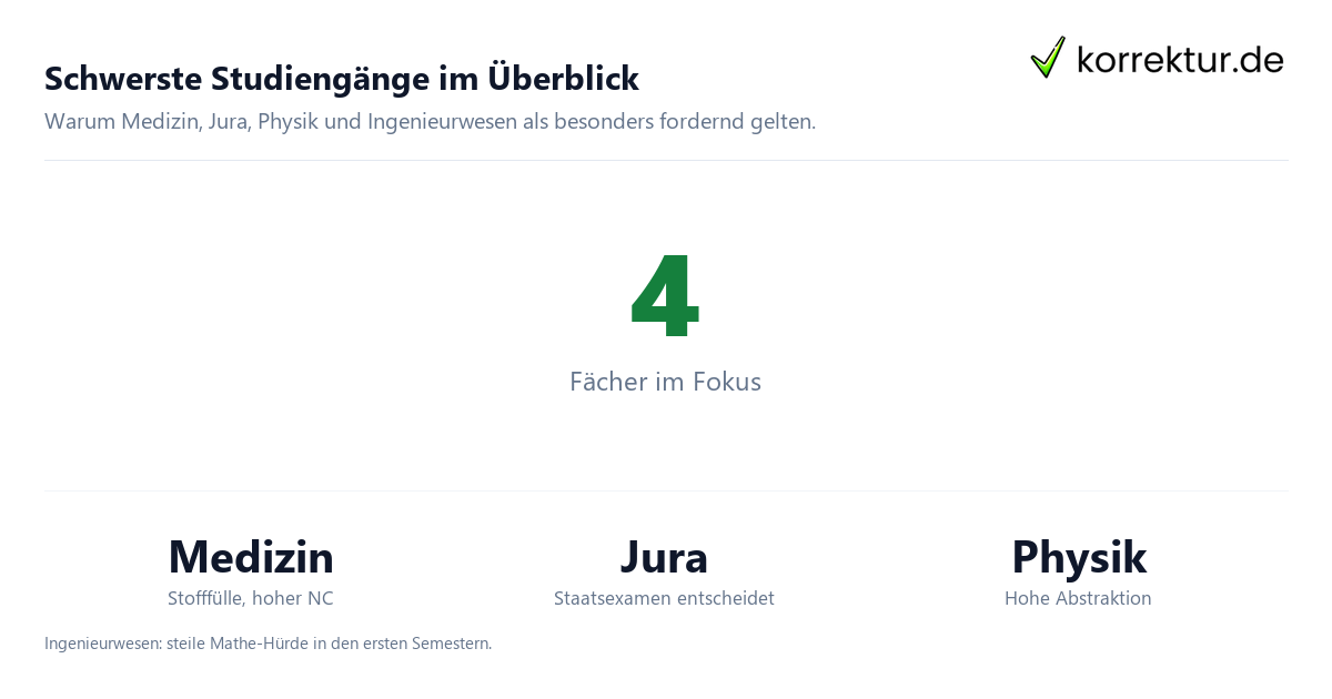Schwerste Studiengänge: Fakten zu Abbruchquoten und Zulassung