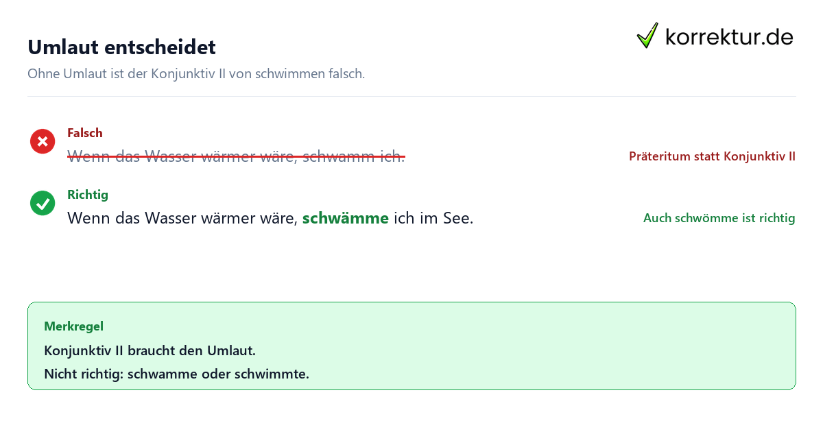 Umlaut entscheidet schwömme oder schwämme richtig schreiben, Fehler vermeiden