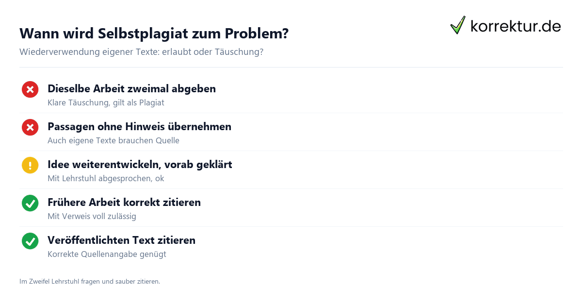 Selbstplagiat: Definition und Beispiele erklärt