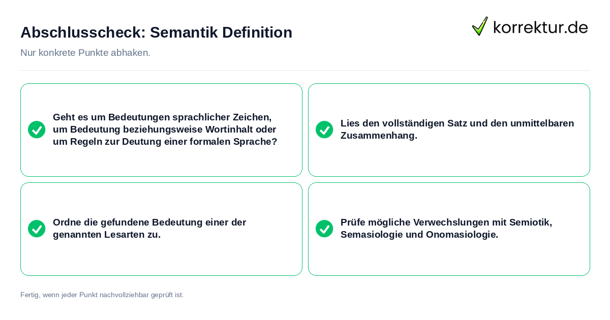 Konkreter Abschlusscheck zu Semantik Definition