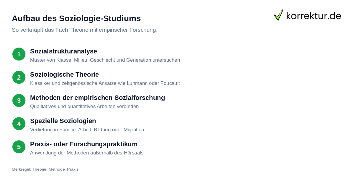 Aufbau des Soziologie-Studiums Soziologie studieren: Module und Methoden im Studium