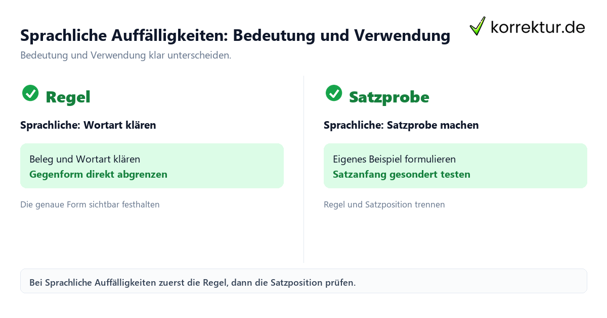 Sprachliche Auffälligkeiten: Bedeutung und Verwendung