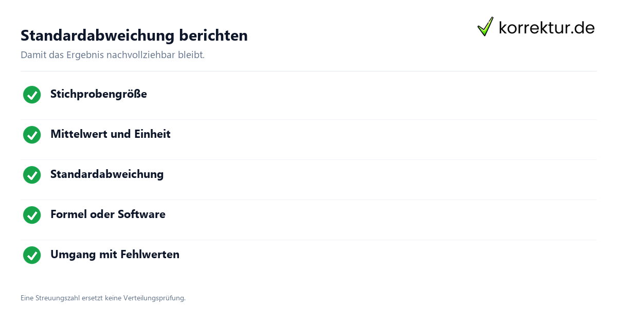 Standardabweichung interpretieren
