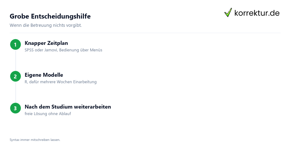 Statistiksoftware: Entscheidungshilfe