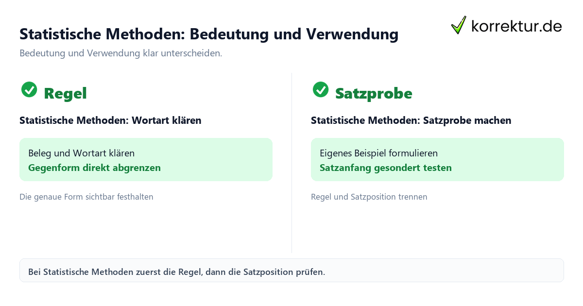 Statistische Methoden: Bedeutung und Verwendung mit Bedeutung und passender Verwendung im Vergleich