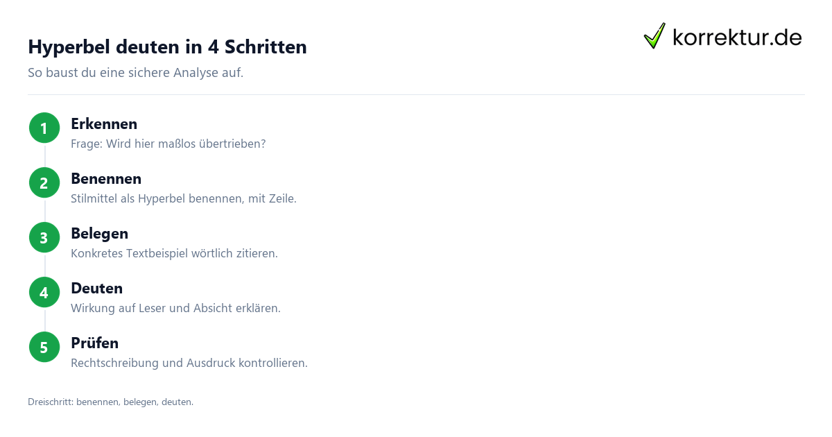 Hyperbel in der Analyse benennen, belegen, deuten
