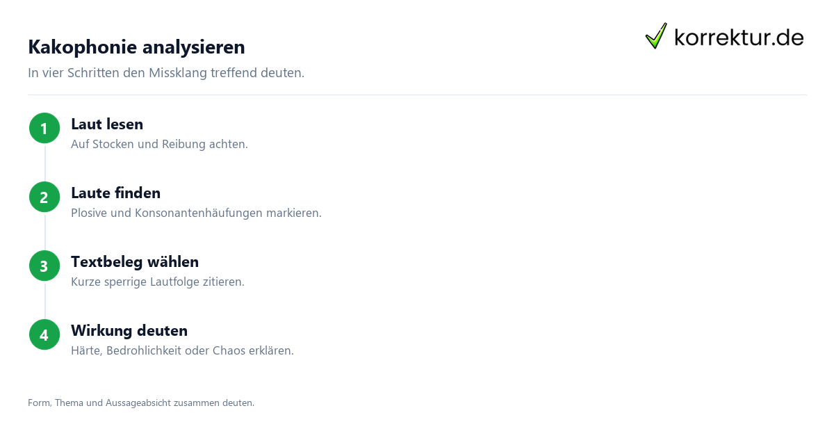 Kakophonie in der Gedichtanalyse untersuchen