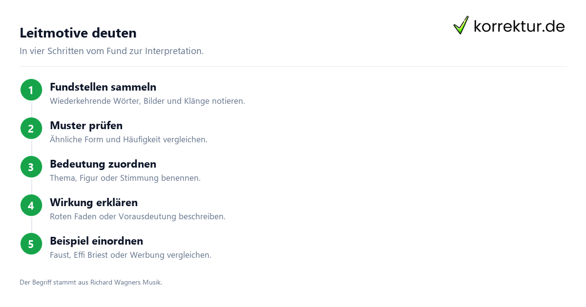 Leitmotiv als Stilmittel: Definition, Wirkung und Beispiele analysieren