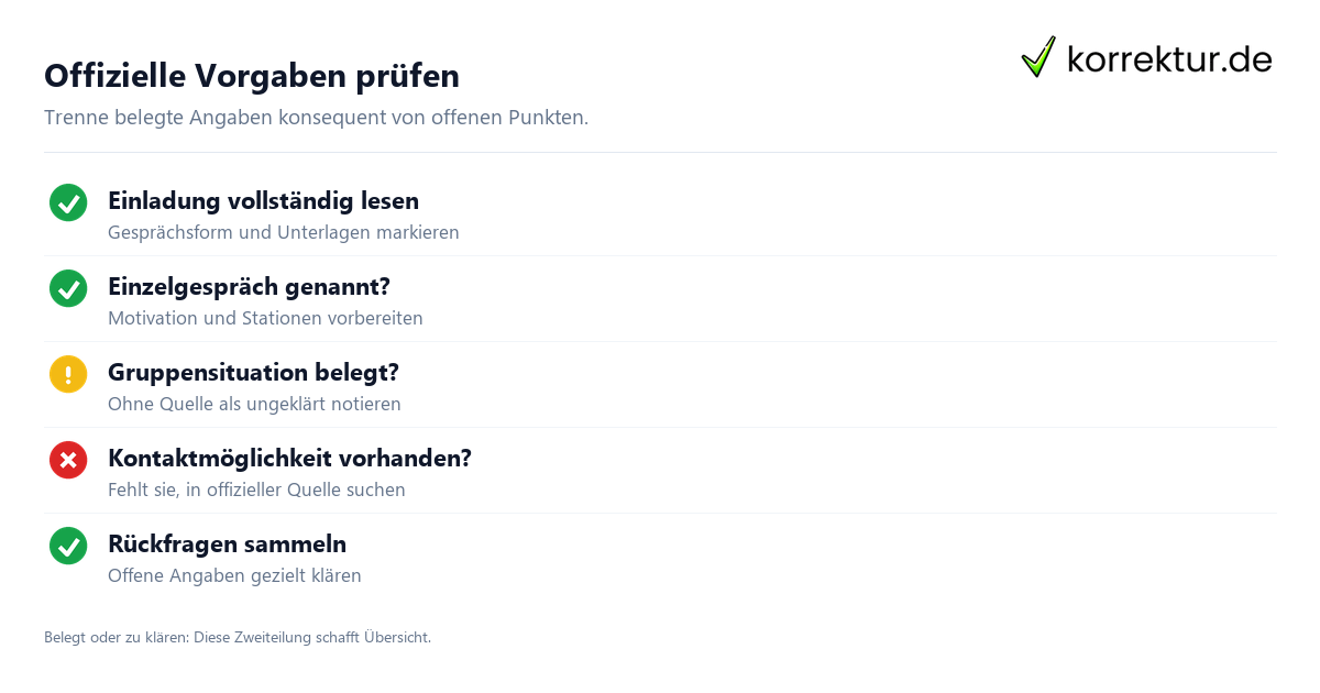 Checkliste für Auswahlgespräch und Auswahlseminar für ein Stipendium
