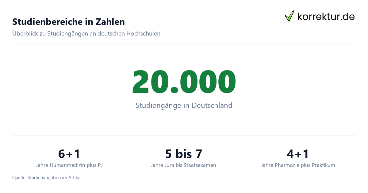 Studienbereiche an deutschen Hochschulen im Vergleich Studienbereiche an deutschen Hochschulen im Vergleich