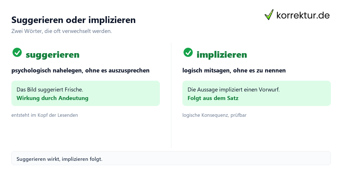 Suggerieren Bedeutung Suggerieren Bedeutung