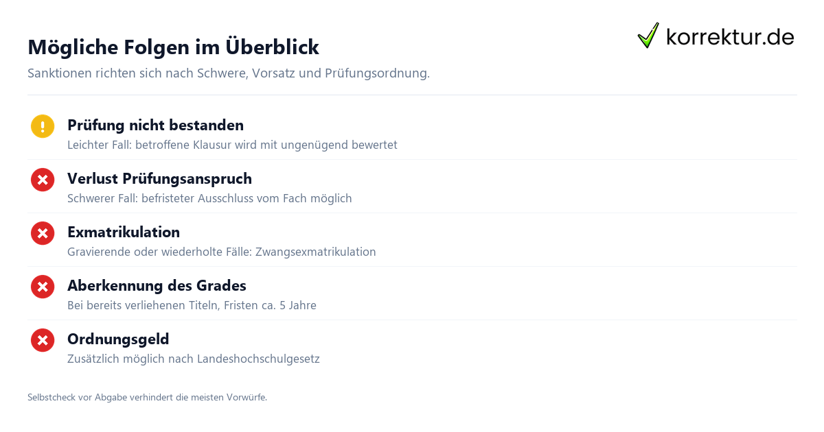 Täuschungsversuch – der Verfahrensweg Täuschungsversuch Verfahren: Verdacht, Anhörung, Ausschuss, Widerspruch
